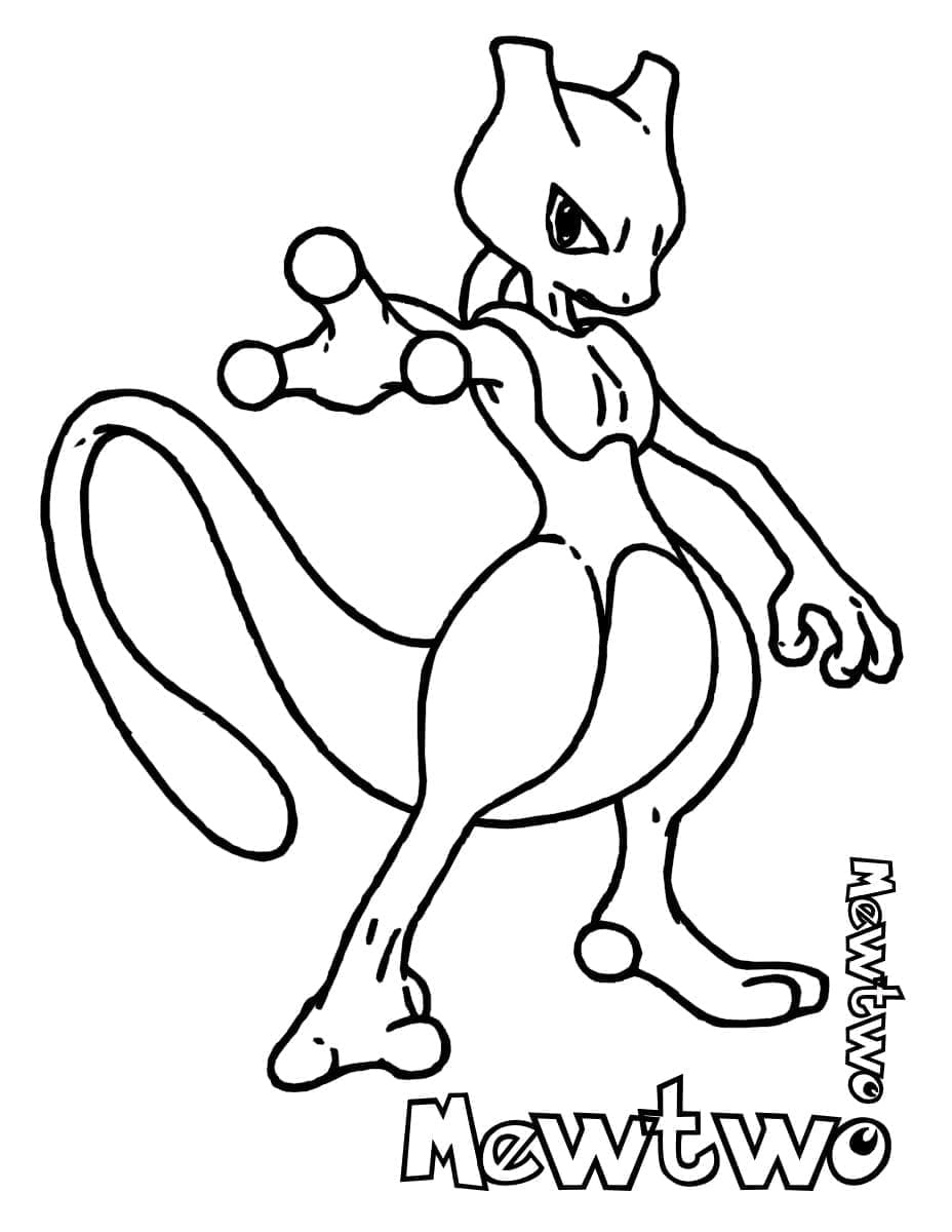 Mewtwo pokemon de colorat p17