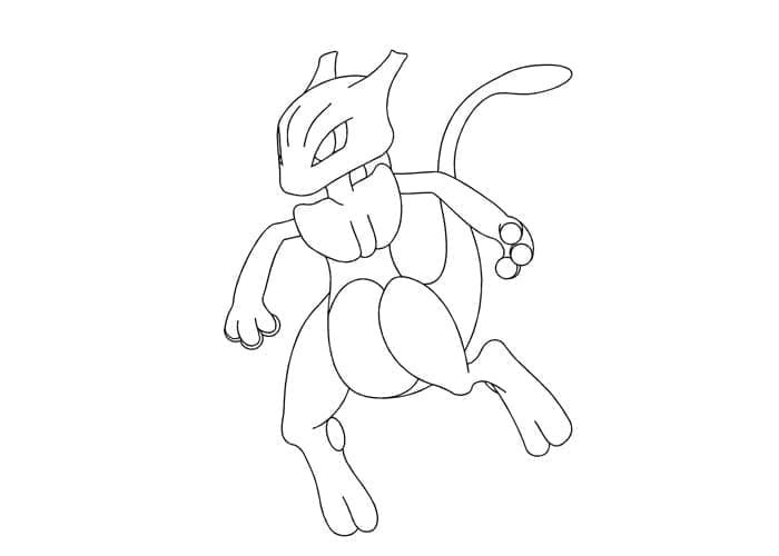 Mewtwo pokemon de colorat p23