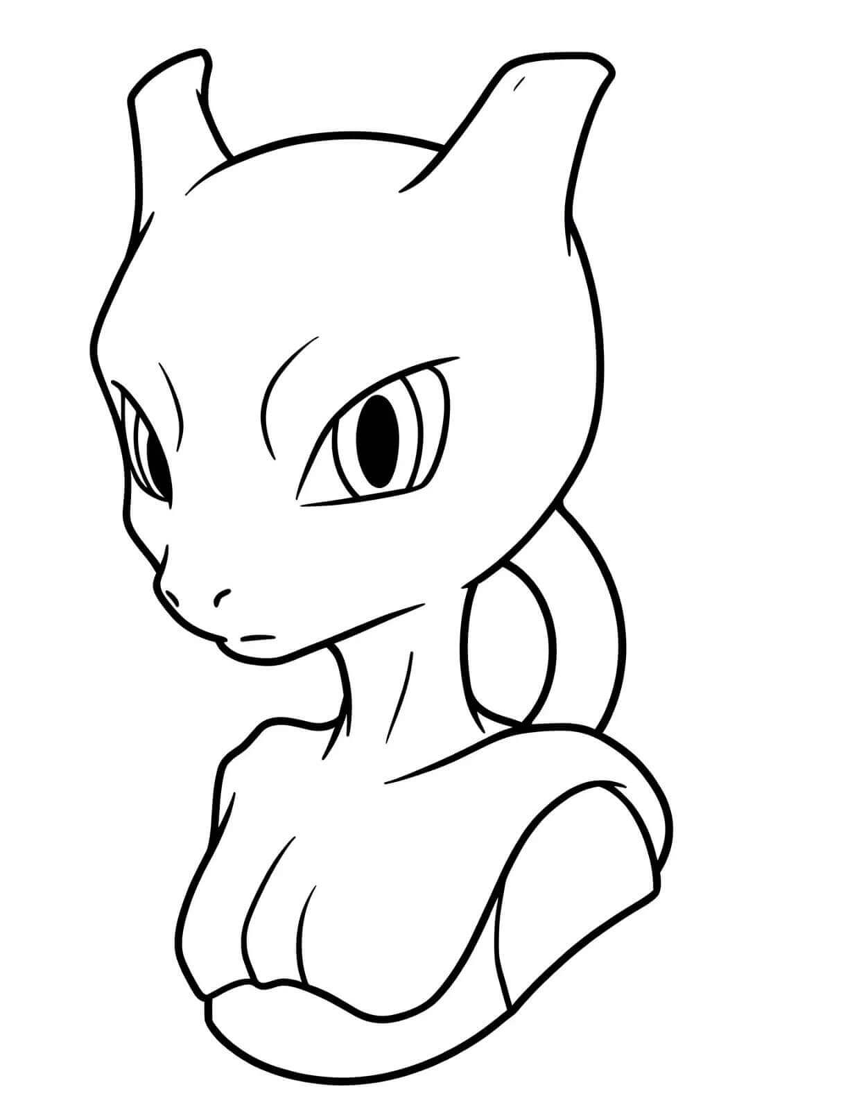 Fise de colorat cu Mewtwo