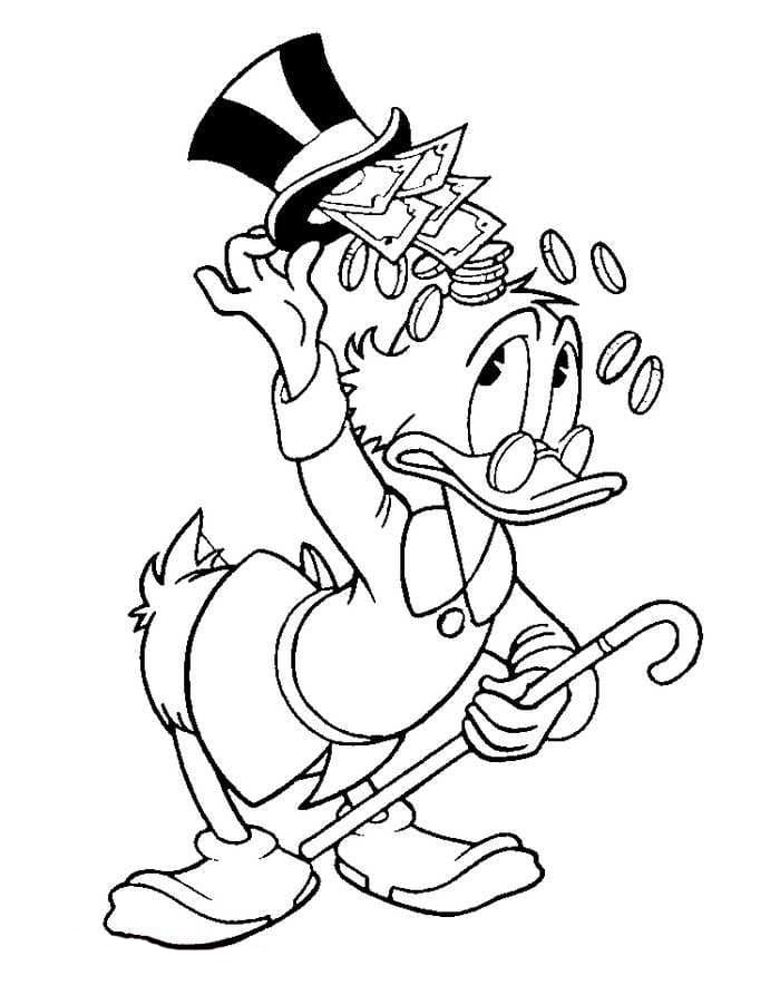 Scrooge mcduck de colorat p02