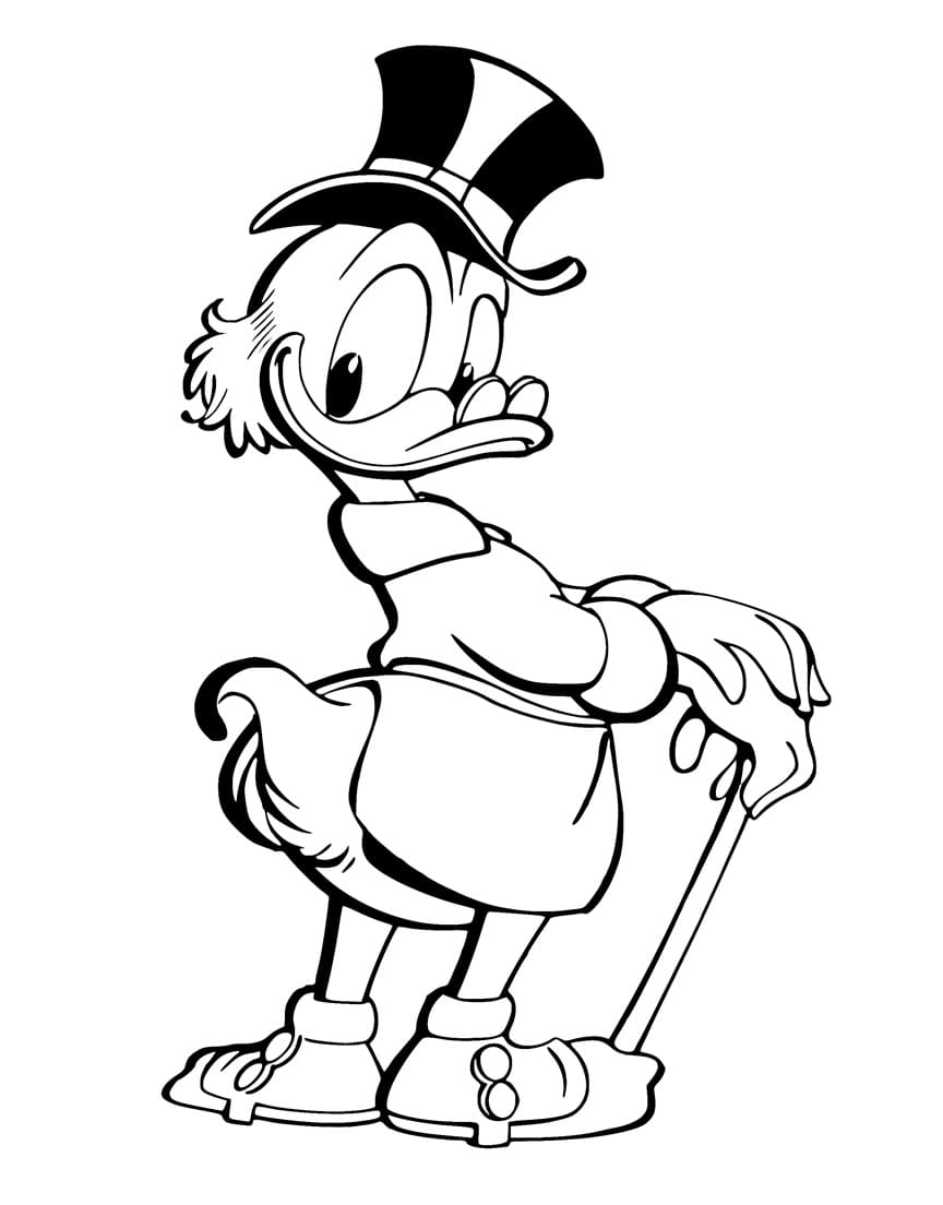 Scrooge mcduck de colorat p07