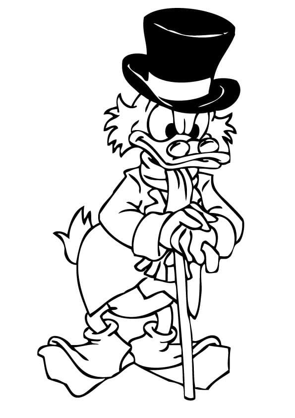 Scrooge mcduck de colorat p21