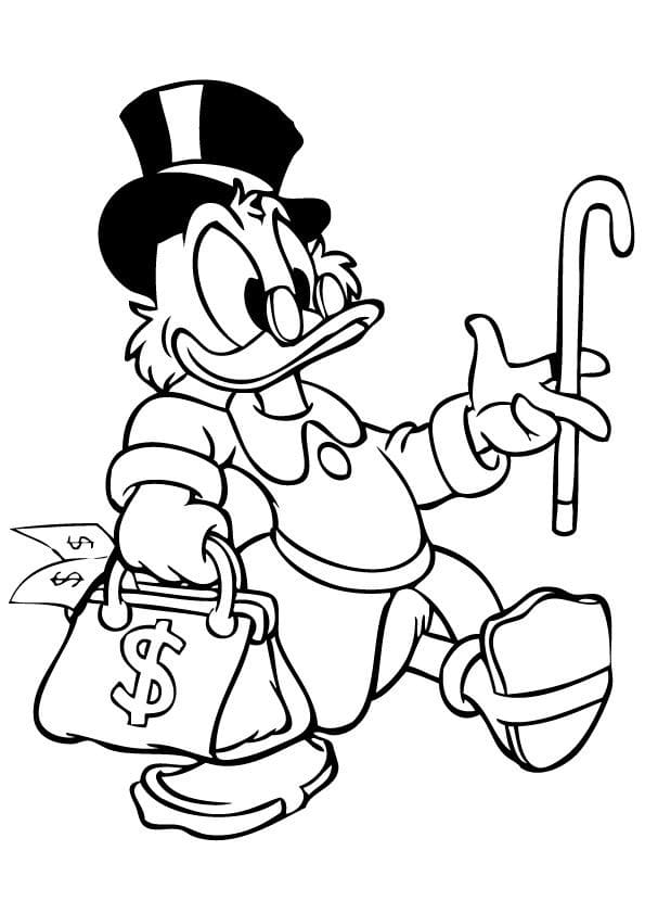 Scrooge mcduck de colorat p24