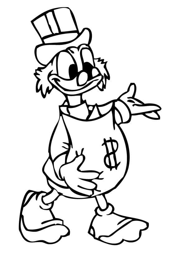 Scrooge mcduck de colorat p25