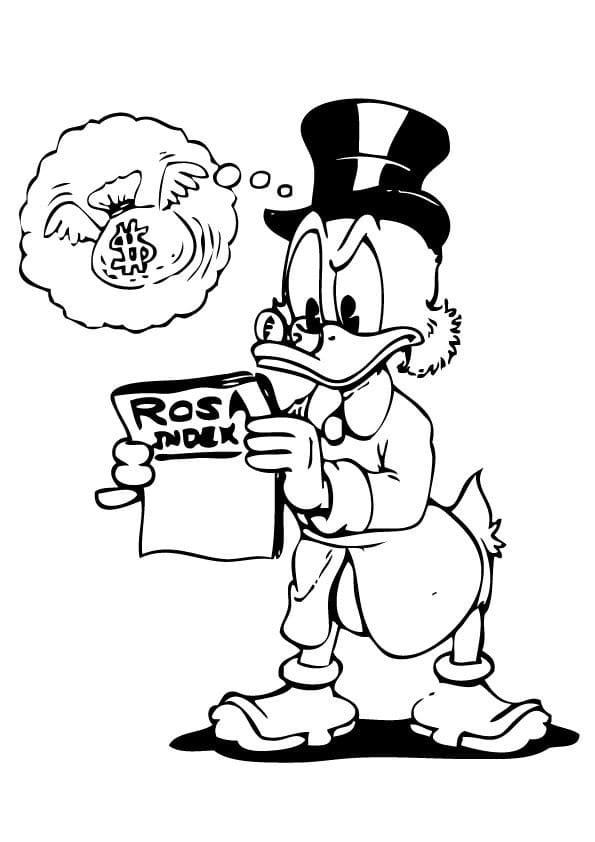 Scrooge mcduck de colorat p26