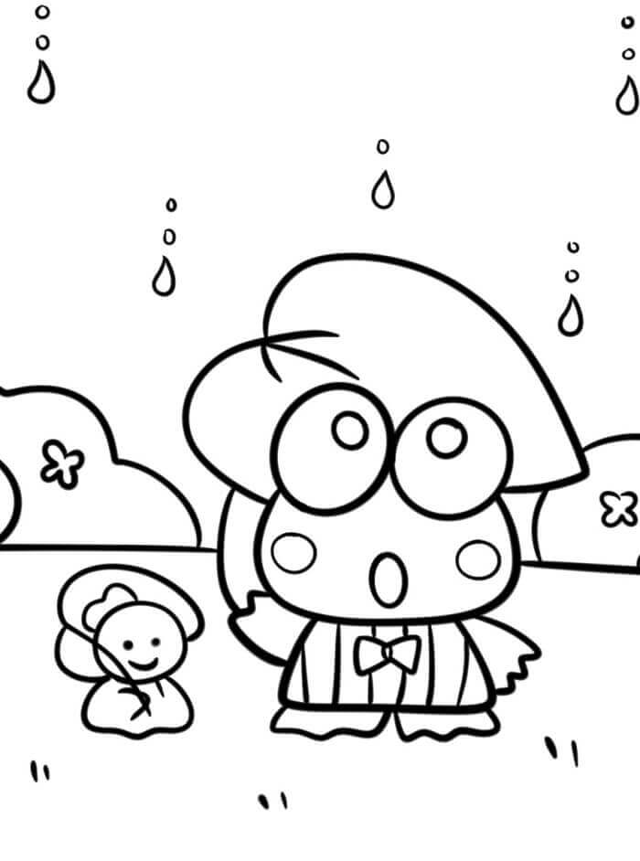 Fise de Colorat cu Gratuite Keroppi