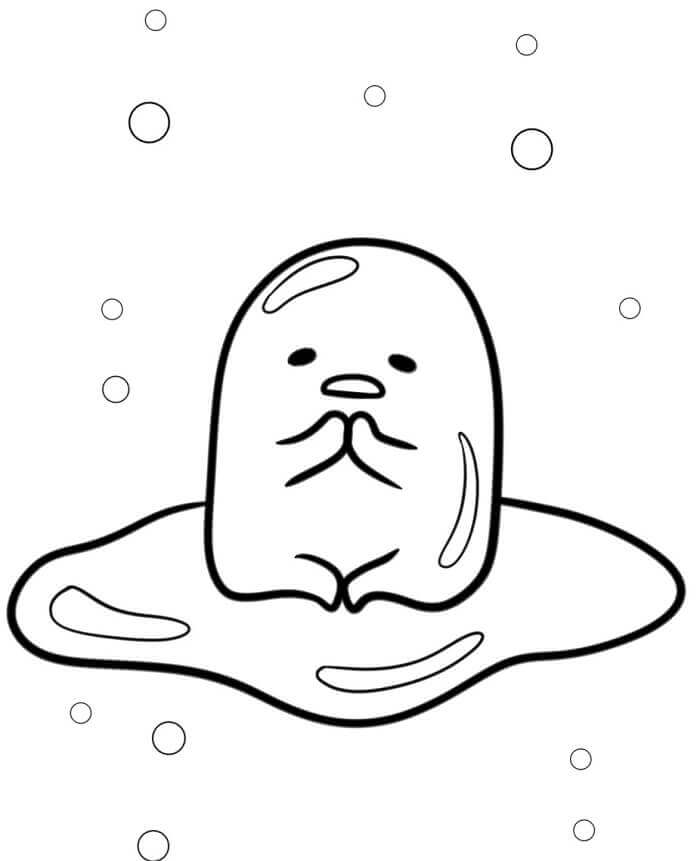 Fise de Colorat cu Gudetama Gratuite Pentru Copii