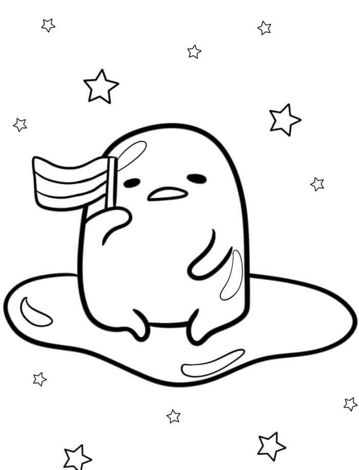 Fise de Colorat cu Gudetama Gratuite