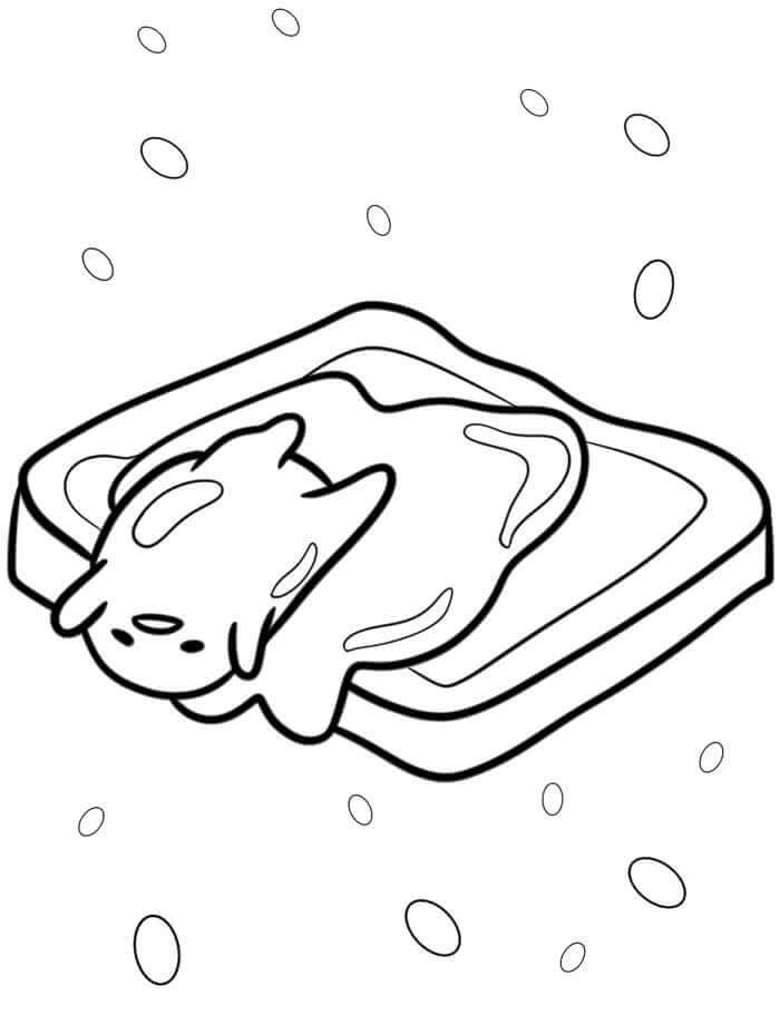 Fise de Colorat cu Gudetama Pentru Copii