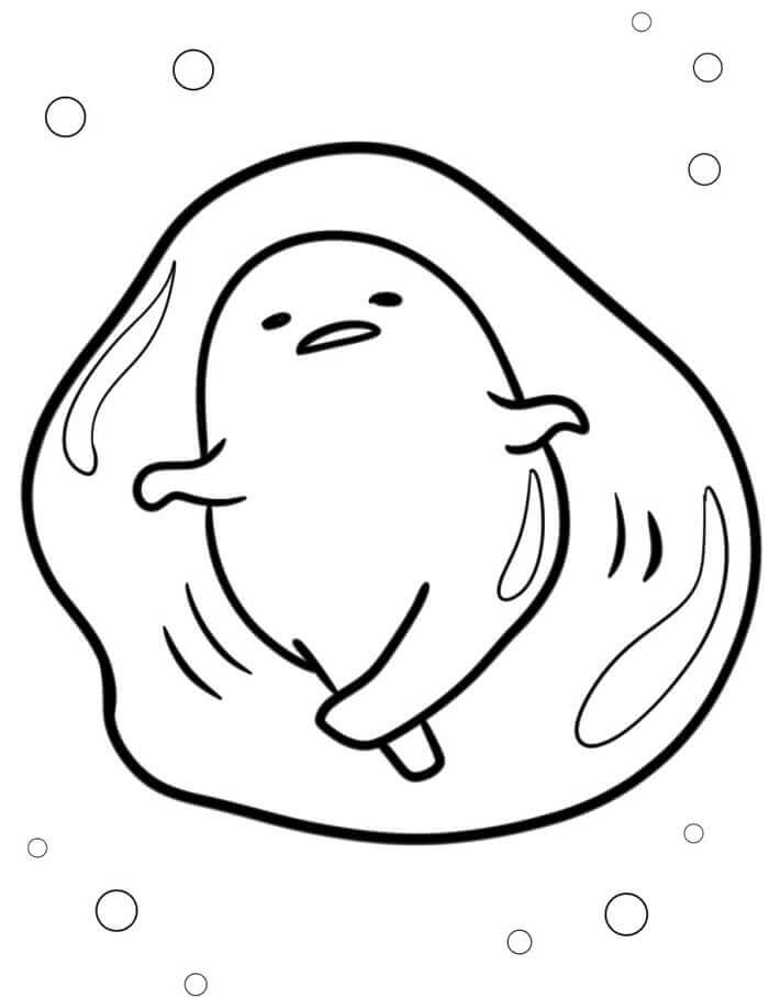 Fise de Colorat cu Gudetama Sanrio