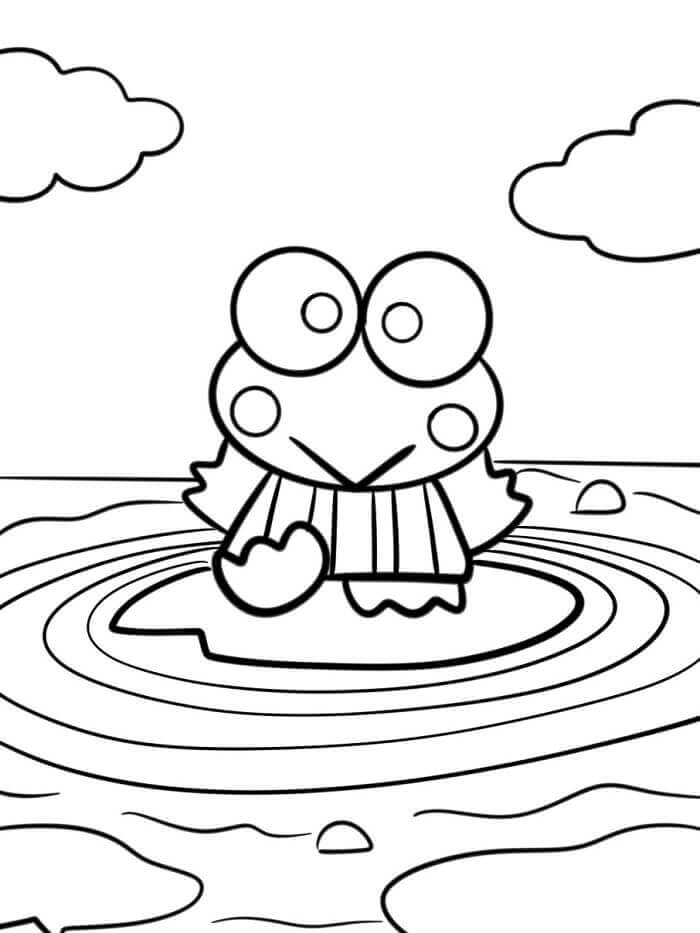 Fise de Colorat cu Imprimabile Gratuite Keroppi