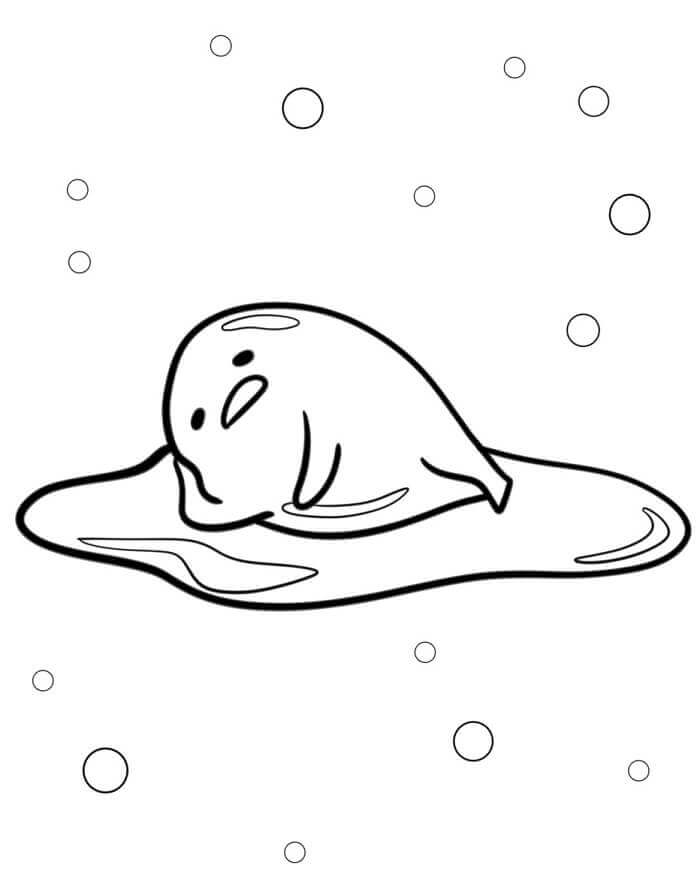 Fise de Colorat cu Sanrio Gudetama
