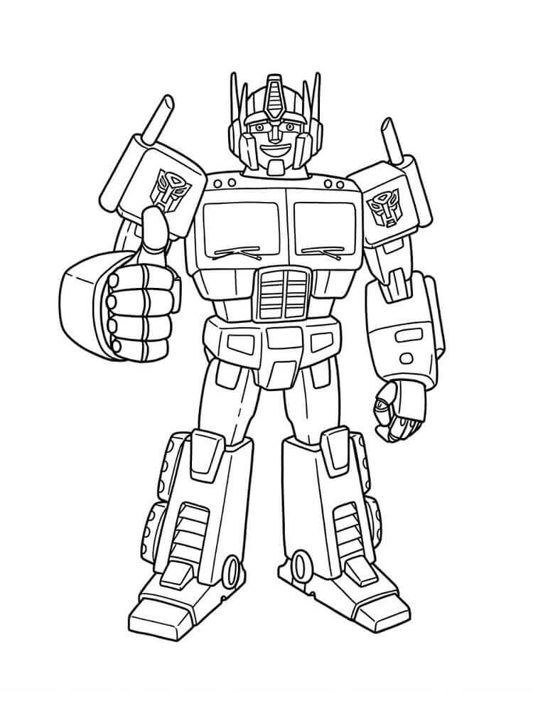 Fise de Colorat cu Autobot Optimus Prime