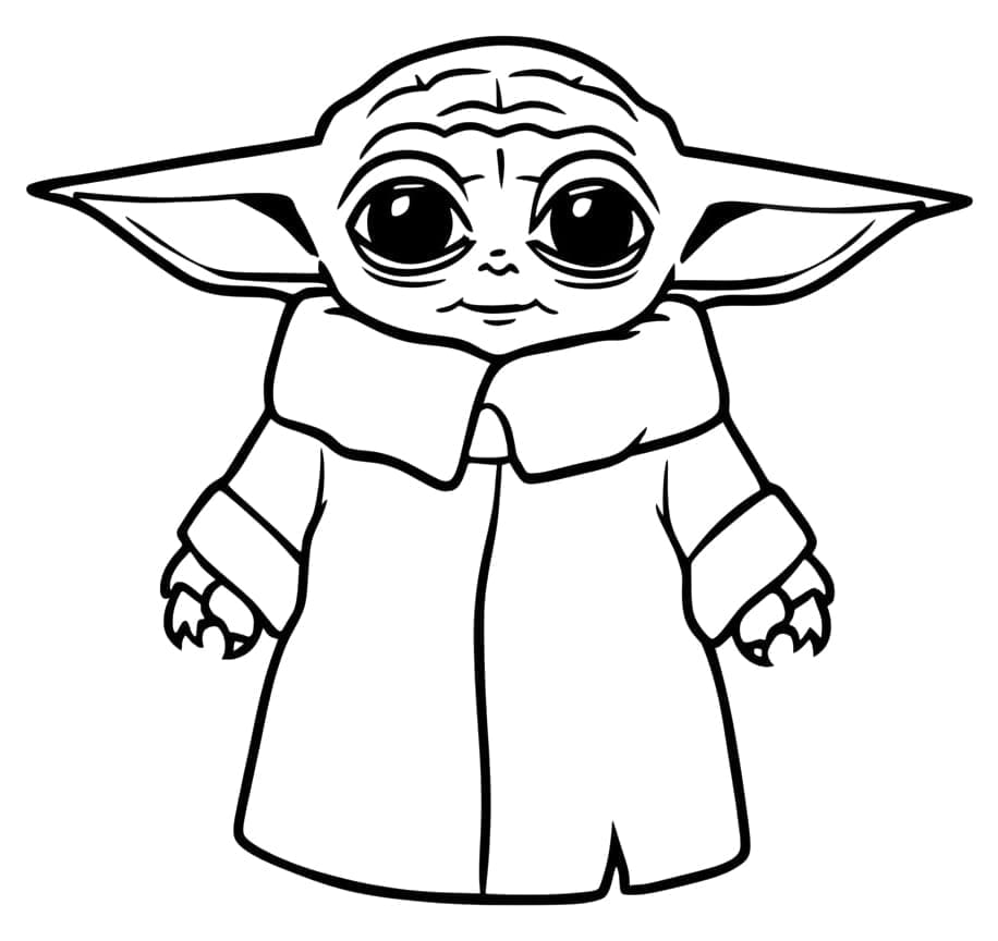 Baby yoda de colorat p07