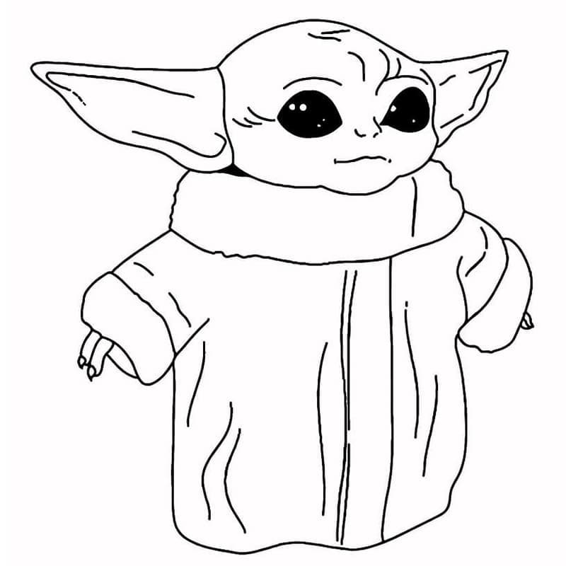 Baby yoda de colorat p37