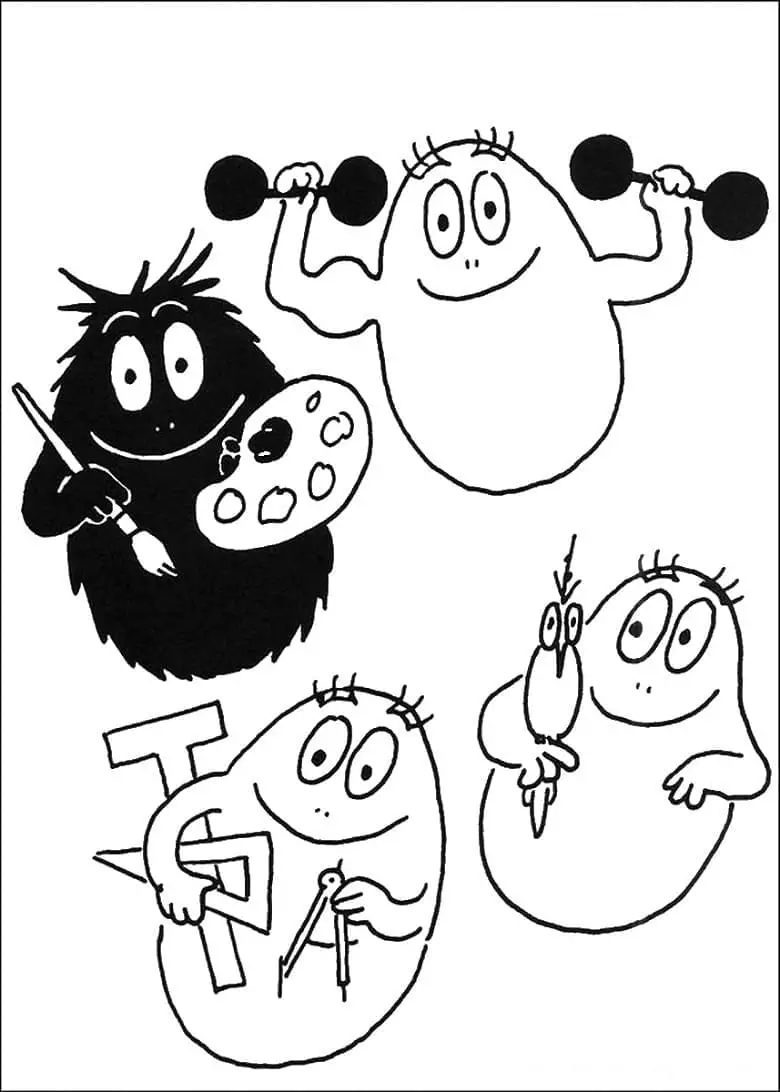 Barbapapa de colorat p04