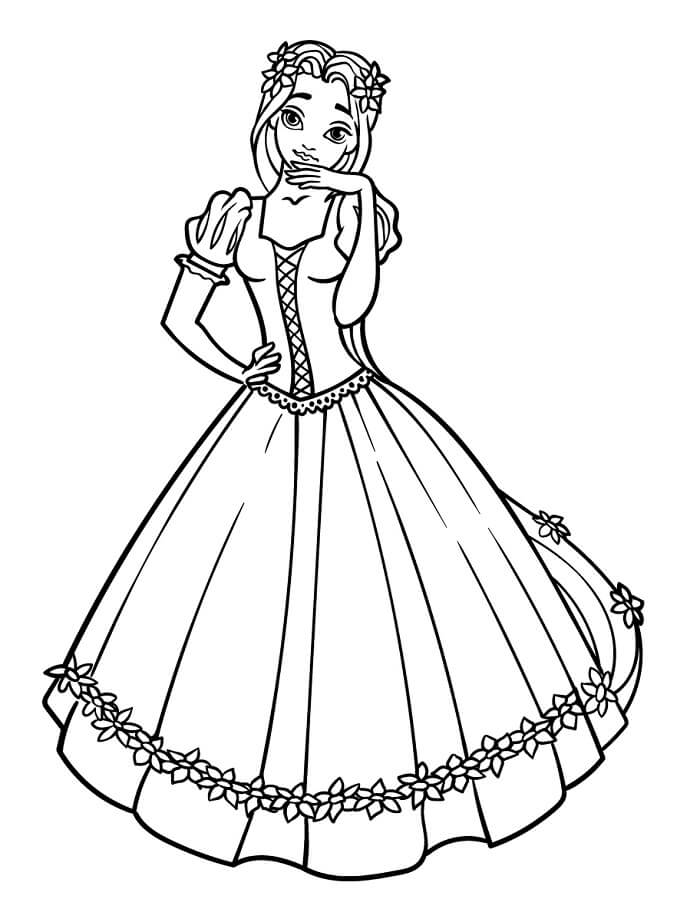 Fise de colorat cu Disney Rapunzel