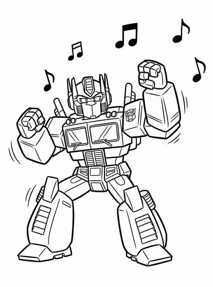 Fise de Colorat cu Optimus Prime Imprimabile