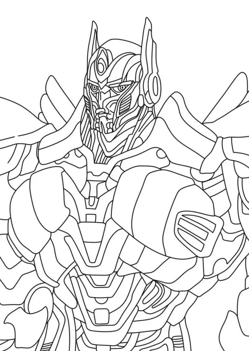 Fise de Colorat cu Optimus Prime Transformers