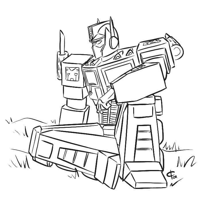 Optimus prime de colorat p03