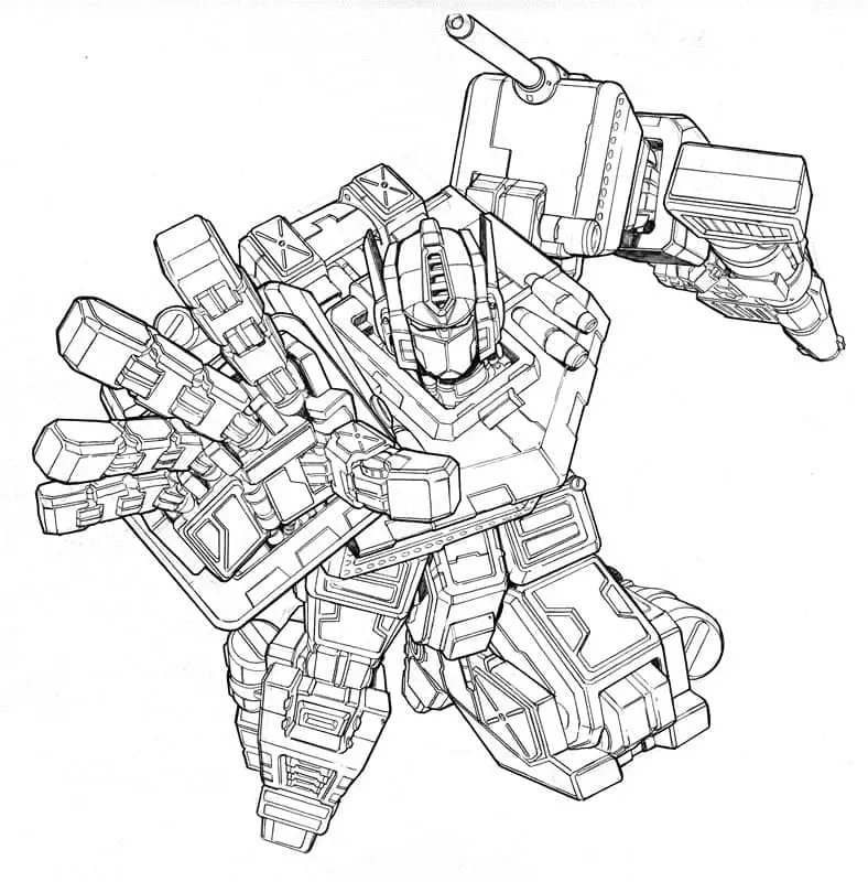 Optimus prime de colorat p09