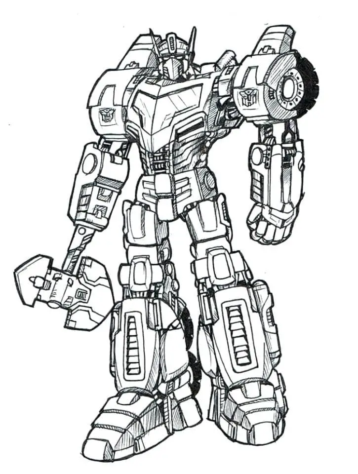 Optimus prime de colorat p22