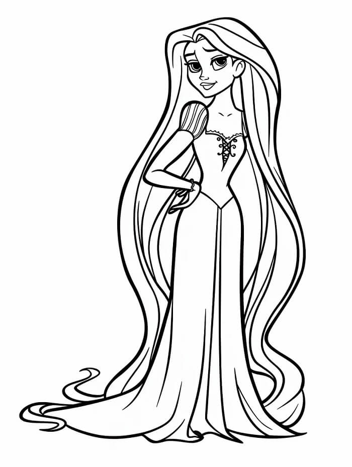 Fise de colorat cu Prințesa Rapunzel