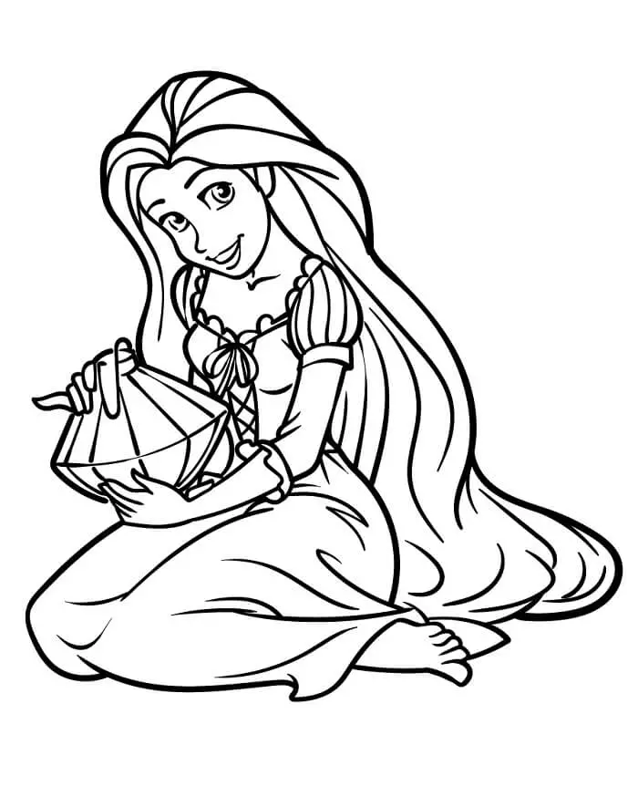 Fise de colorat cu Rapunzel Disney