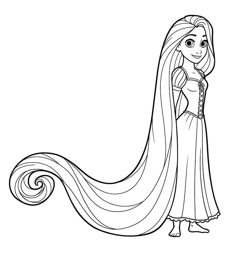 Fise de colorat cu Rapunzel Imprimabile