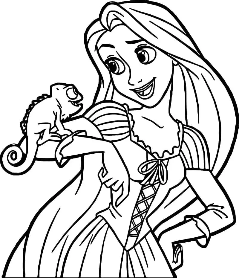 Rapunzel de colorat p06