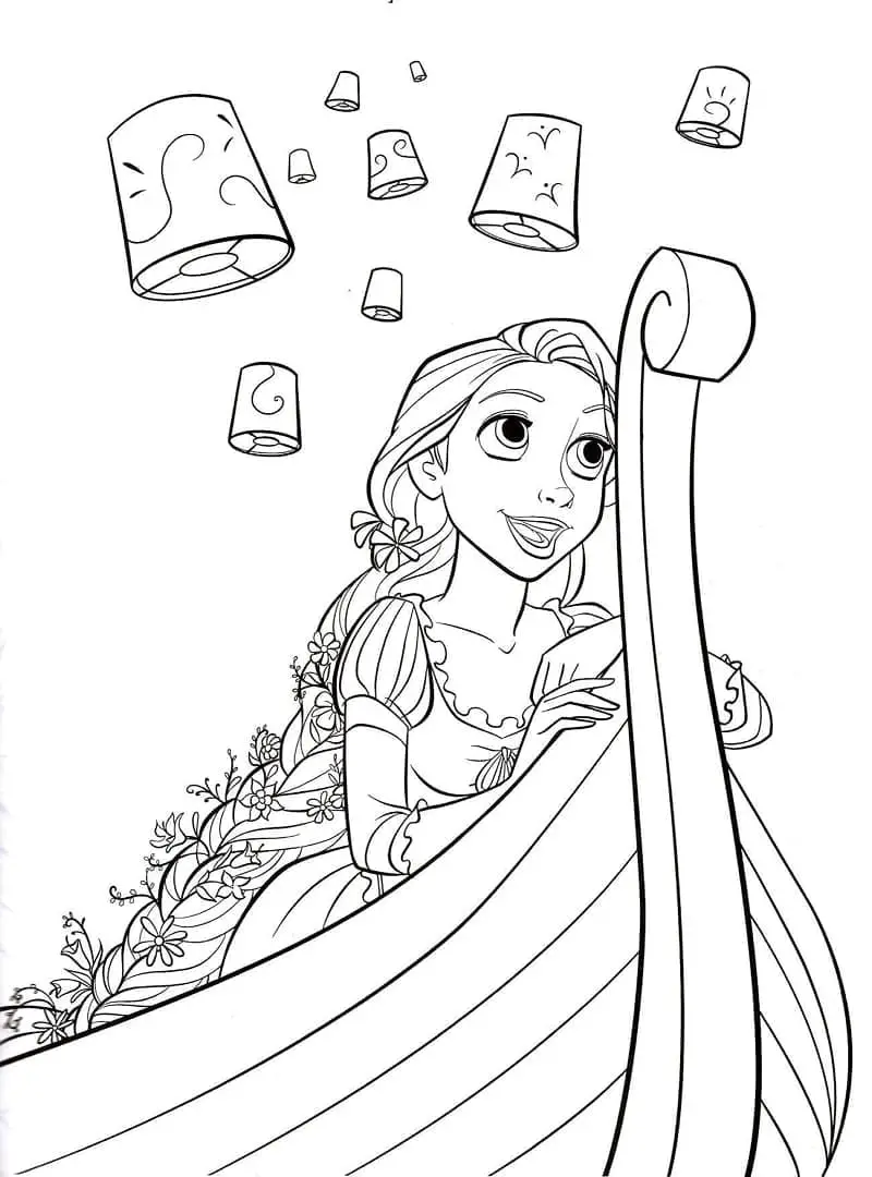 Rapunzel de colorat p16