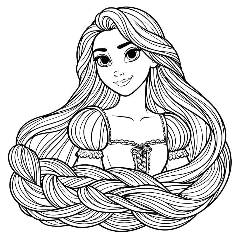 Rapunzel de colorat p28