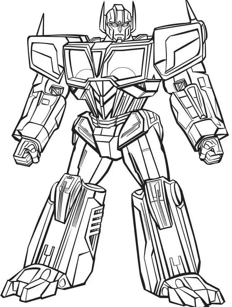Fise de Colorat cu Transformers Optimus Prime