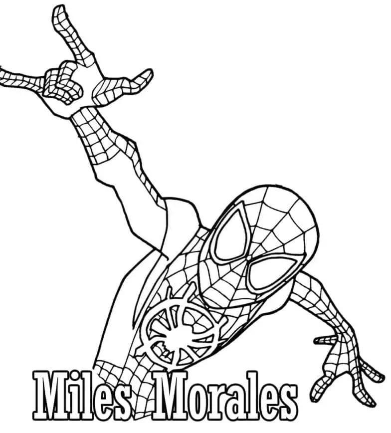 Miles morales de colorat p10