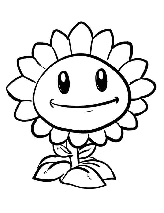 Fise de Colorat cu Plants vs Zombies Pentru Copii