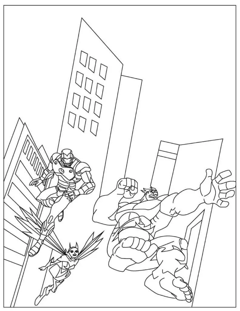 Fise de colorat cu Avengers de colorat p05