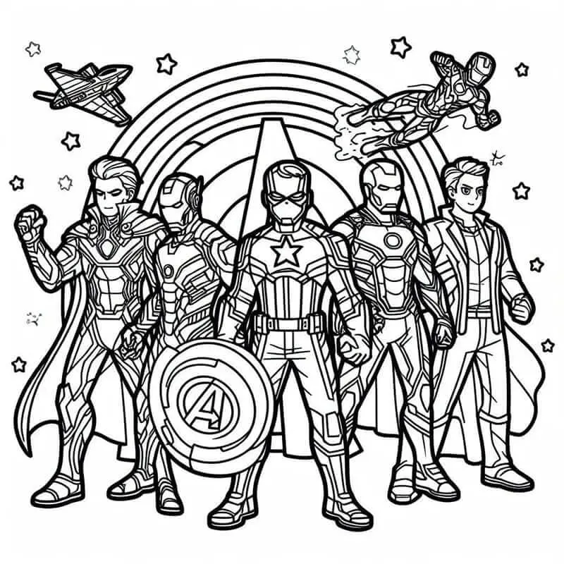 Fise de colorat cu Avengers de colorat p06