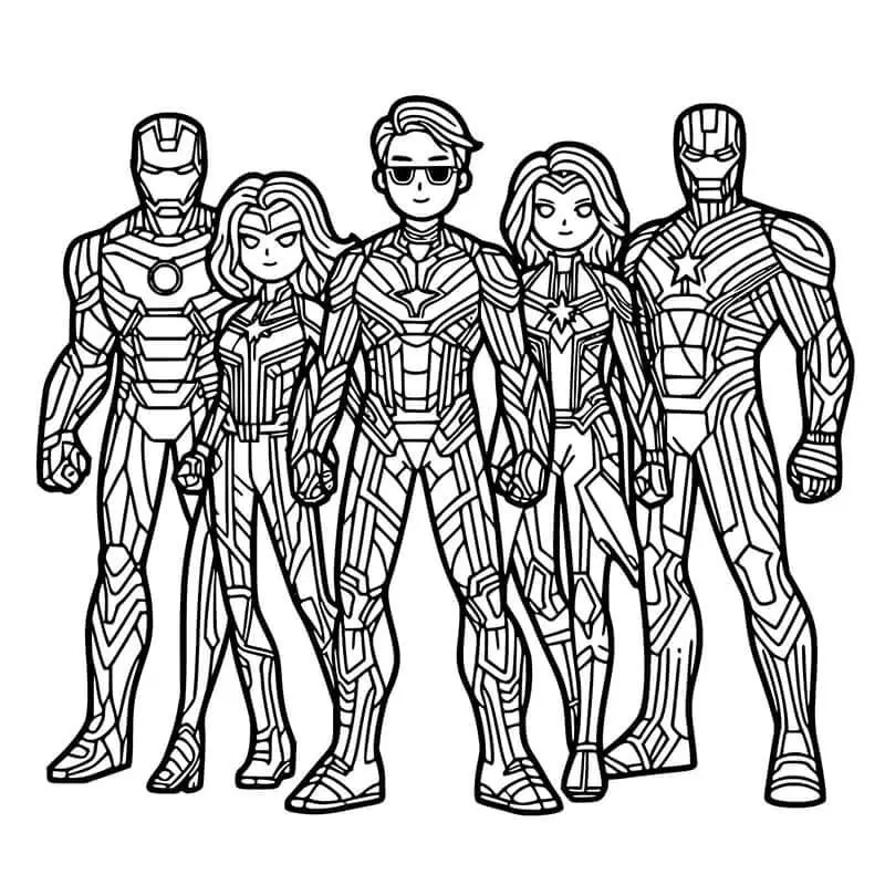 Fise de colorat cu Avengers de colorat p07