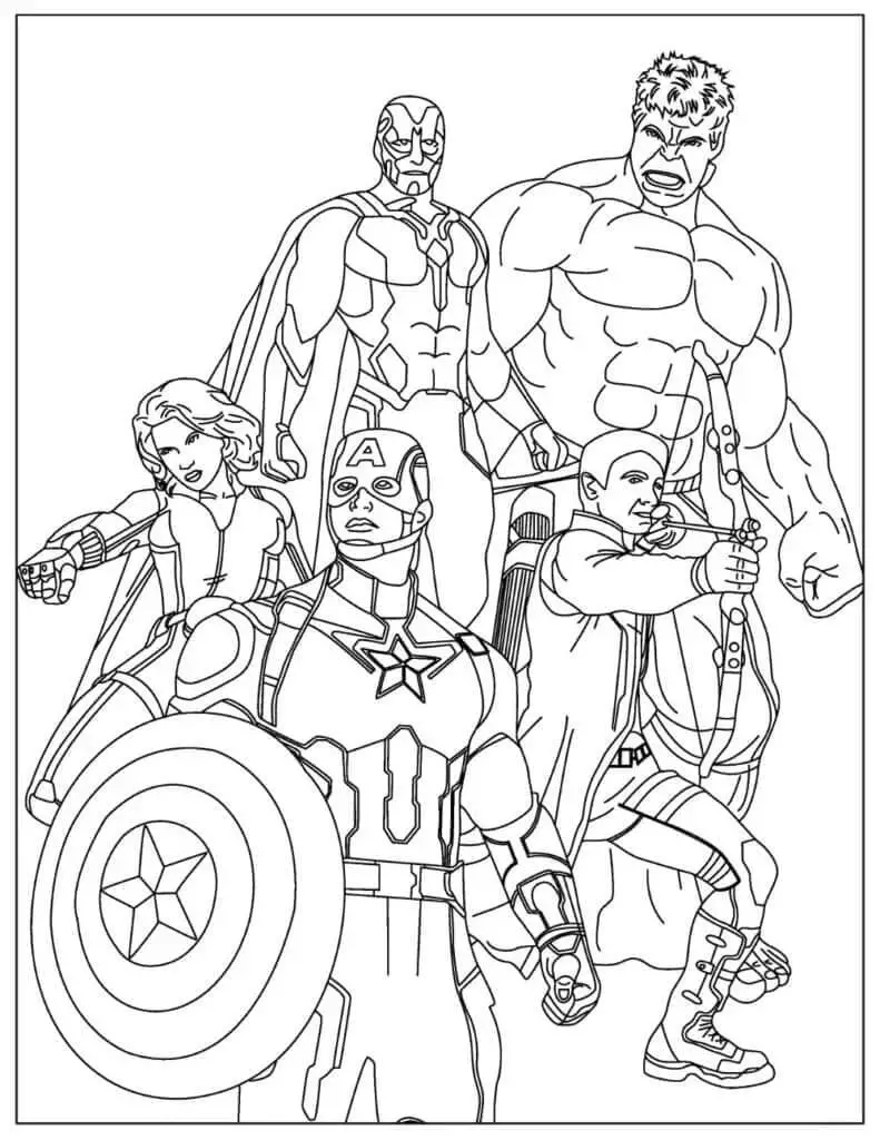 Fise de colorat cu Avengers de colorat p09