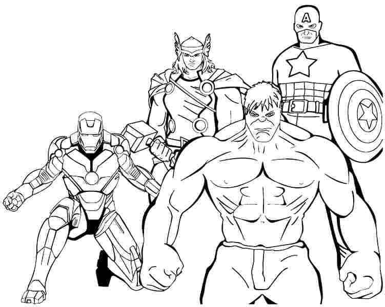 Fise de colorat cu Avengers de colorat p12