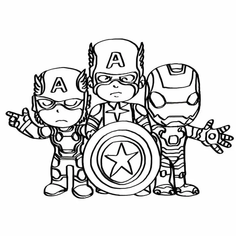 Fise de colorat cu Avengers de colorat p14