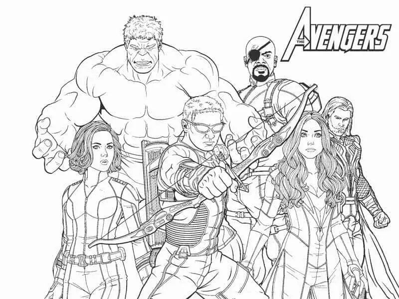 Fise de colorat cu Avengers de colorat p17
