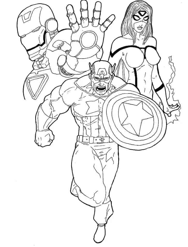 Fise de colorat cu Avengers de colorat p18