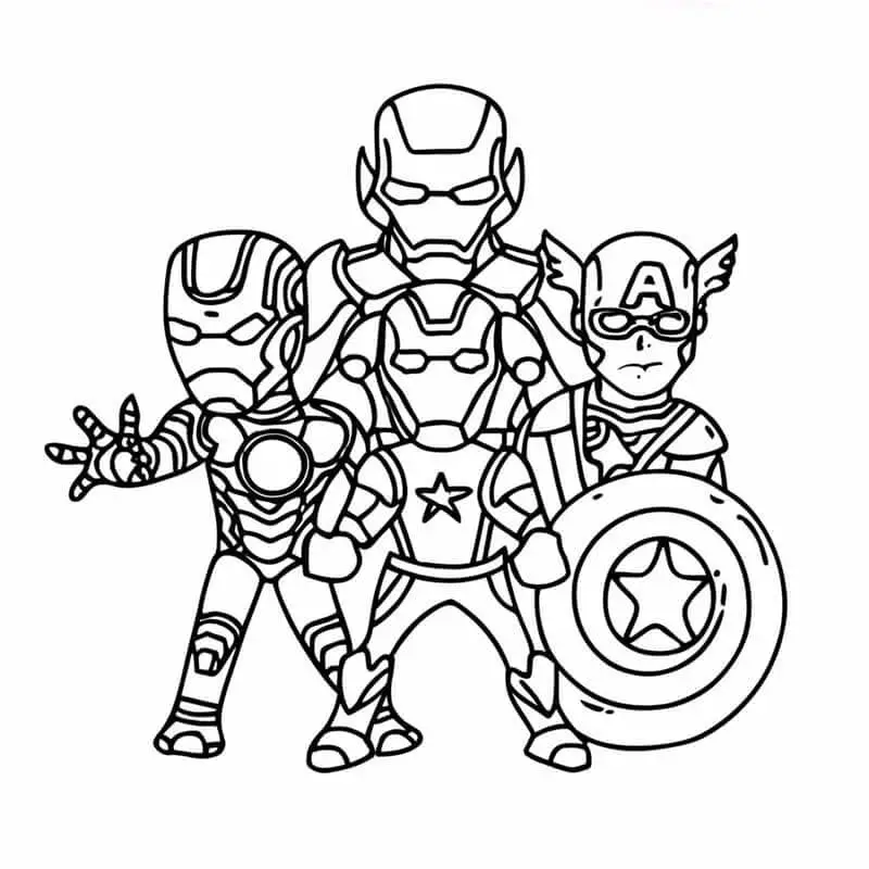 Fise de colorat cu Avengers de colorat p20