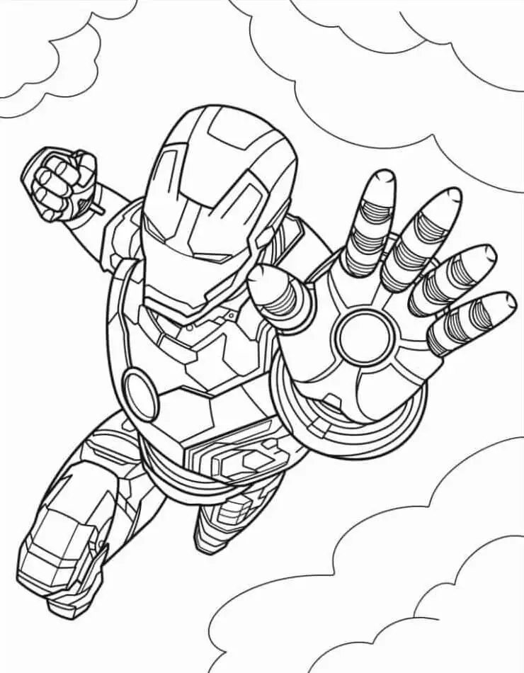 Fise de colorat cu Avengers de colorat p22