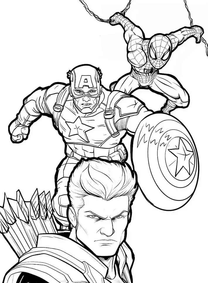 Fise de colorat cu Avengers de colorat p35