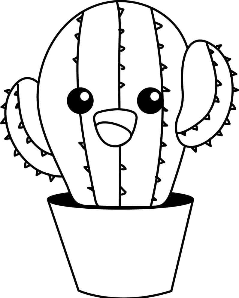 Fise de colorat cu Cactus de colorat p09