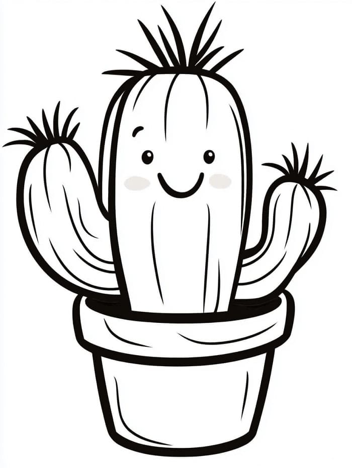 Fise de colorat cu Cactus de colorat p11