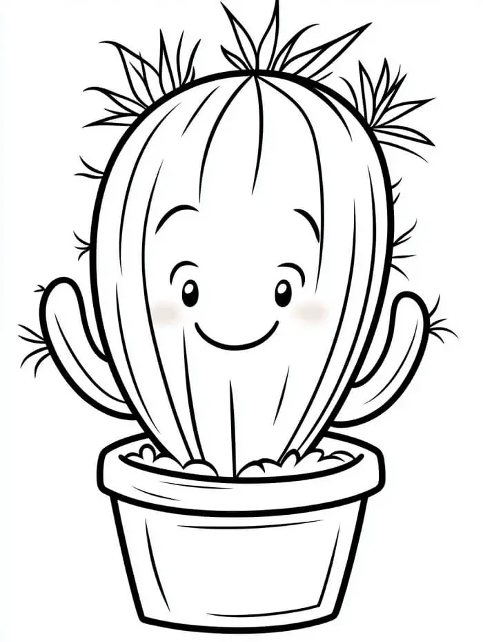 Fise de colorat cu Cactus de colorat p12