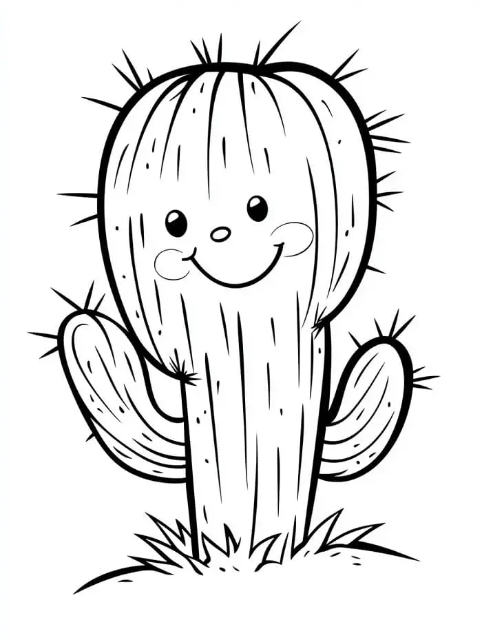 Fise de colorat cu Cactus de colorat p14